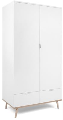 DEINE TANTE EMMA 003036 GÖTEBORG 61 Weiß/Sonoma Eiche Nb. Schrank Kleiderschrank Stauraumschrank Schlafzimmerschrank