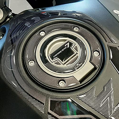 Resin Bike Adesivi Moto Compatibile con Yamaha Tracer 7 2021. Protezione Tappo Serbatoio da Urti e Graffi. Adesivo 3D Resinato per Tappo Effetto Metallizzato