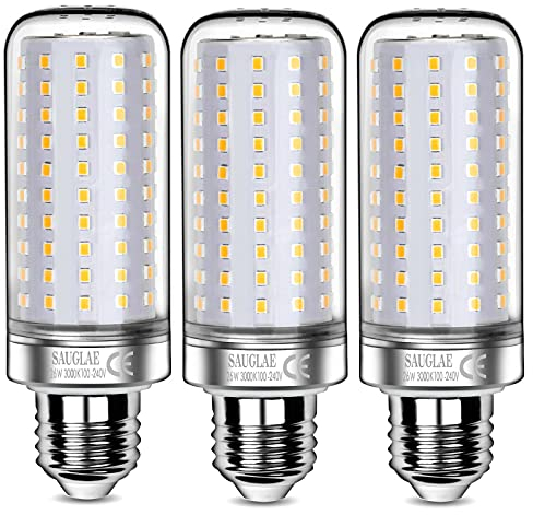 SAUGLAE 26W LED Lampen, 200W Glühlampen Äquivalent, 3000K Warmweiß, 3000Lm, E27 Edison Schraube LED Leuchtmittel, 3 Stück