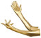 KINBOM Handschuhe Lang, Glänzend Damen Katzenfrauen Accessoires Dehnbar Abendhandschuhe Opernhandschuh Abendparty Tanzhandschuh für Damen (Gold)