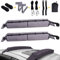 Barres de Toit Souples Universelles pour Transport de Kayak/Planche de Surf/Canoë/Ski avec Sangles D'arrimage et Sac de Rangement par Poweka (Gris)