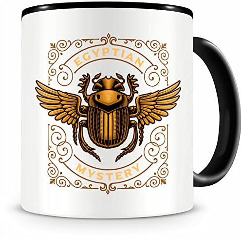 Samunshi® Tasse mit Motiv Skarabäus Kaffeetasse Lustige Tassen zum Geburtstag für Ägypten Pharao Pyramiden altägyptische Kunst Fans