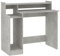 vidaXL Escritorio LED Mesa Ordenador Estudio Oficina Muebles Despacho Almacenamiento Estantería Madera Contrachapada Gris Hormigón