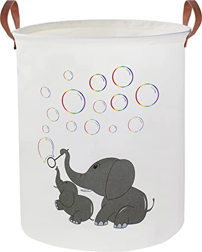 CLOCOR Elefanten-Wäschekorb, Wäschesammler für Babyzimmer für Jungen und Mädchen, Spielzeugkorb für Kinderzimmer, Geschenkkorb (Baby-Wäschekorb)