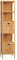 kleankin Badezimmerschrank Badschrank mit 2 Schubladen, 3 Ablagen, Bambus Beistellschrank schmal Aufbewahrungsschrank für Badezimmer, Wohnzimmer 30 x 30 x 140 cm Natur