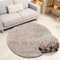 Miovani Hochflor Teppich Rund 80 cm Beige - Besonders weicher Shaggy Teppich in vielen Farben & Größen für Dein gemütliches Zuhause - Teppich Wohnzimmer & Schlafzimmer