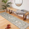 Taleta Greenish Washable Hallway Runner Rug Floral Long Green 80x300cm Soft Low Pile Non-Slip Vintage Carpet for Kitchen Entrance (Green, 80 x 300 cm)