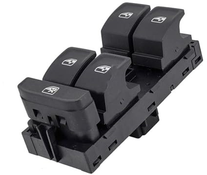 TASEKI Fensterheber Schalter Vorne Links Für Skoda Für Rapid Für Fabia 2013-2020 6V1959857A 12Pin Fenstersteuerung Schalter, Drucktaste, Kunststoff, Manuell, 6 volts, 1-Weg, Fensterheber