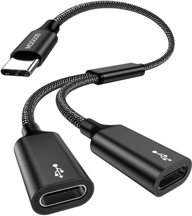 MOGOOD USB C auf USB C Buchse Adapter Y Splitter Kabel (Nicht für Monitor) Stecker auf 2 Buchse Konverter Dual Port Hub Split Adapter für Laptop