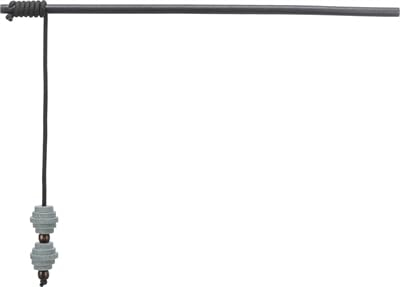 TRIXIE Kattenspeelgoed Speelhengel Met Halter Citystyle Vilt/Hout 40 cm
