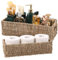 Panier de Rangement Osier, Tissé Panier avec Poignées, Boîte de Rangement, paniers à serviettes, Papier Toilette Organisateur, pour Salle de Bain, Cuisine, Bureau, Seagrass