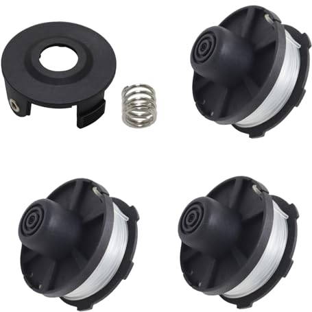 Mtanlo 3 Stücke Fadenspulen, Ersetzen Makita 196146-9/195858-1 Fadenspulen, Kompatibel mit Makita Akkusense 18V DUR181Z, DUR181RF, DUR181 Rasentrimmer, Fadenspulen mit Spulenabdeckung