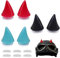 QTTRPCU 6 Stück Motorradhelm Hörner, Gummi Helm Hörner, Motorradhelm Devil Demon Horn (Schwarz Rot Blau)