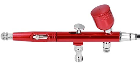 Nagel-Airbrush-Maschine, Nagel-Spritzpistole, Tragbar, G1/8 Airbrush-Farbspritzpistole, Airbrush-Maschine für Make-up, Nagelkunst, Kostümhandwerk (AR180 rot)