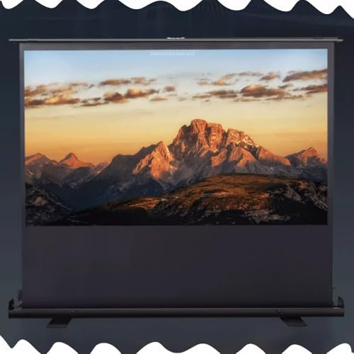 IMUNKT Ecran De Projection sur Pied, 60 Pouces 16:9 HD 4K Écran De Cinéma Mobile, Écran De Projecteur Rétractable/Lavable, Matériau: Toile Blanche(60(16:10))
