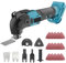 Oscillating Multi Tool for Makita 18V Battery, Cordless Brushless Oscillating Tool with 6 Variable Speed, 4° Oscillation Angle, 23Pcs Accessories for Cutting Scraping Polishing (Tool Only)
