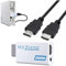 Dongnesi Wii to HDMI Adapter with 1m Cable, Wii Cable for Smart TV, Wii-to-HDMI Converter for 1080P/720P HD Video Audio Output with 3.5mm Audio Jack, Compatible with All-wii Display Modes