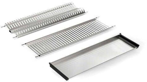 Gresinex - Escurreplatos de Acero Inoxidable para Mueble de Cocina – Bandeja Recogeaguas, Soporte para Platos y Vasos – Instalación en Módulo 60, 80, 90 cm (Módulo 80 (780x234mm))