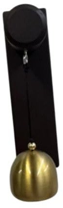 Sharplace Cloche de commerçant en bois pour ouverture de porte, carillon éolien, cadeau de pendaison de crémaillère, carillon de porte pour porche, mur, Noir
