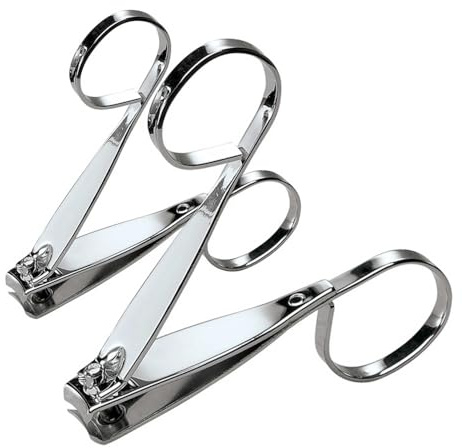 Easylife Easy Nail Clippers (Pack of 2) Small and Large Nail Cutter, Perfect for Arthritis or Limited Grip, Comfortable & Ergonomic Grip, Scissor-Handle, Stainless Steel Nails Kit - Fully Guaranteed