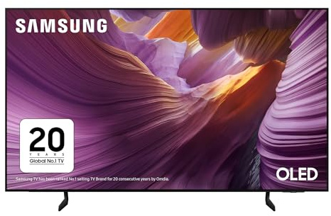 Samsung Smart TV 55-Inch S84F 4K OLED Television for Live Football & Home Cinema, OLED HDR, 4K AI Upscaling, Motion Xcelerator 120Hz Gaming TV, Dolby Atmos, Vision AI [2025] [Energy Class G]