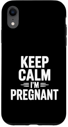 Gardez Votre Calme, Je suis Enceinte Coque pour iPhone XR