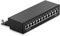 deleyCON CAT 6 Patchpanel Verteilerfeld 12 Port - Desktop & Wandmontage - Geschirmt - 12x RJ45 Buchse - TIA568A TIA568B Schwarz