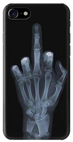 X-ray Hand Middle Finger Hülle Schutzhülle Taschen für iPhone 7