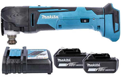 Makita DTM51Z 18v Multitool Keyless Blade Change + 2 x 3Ah Batteries & Charger