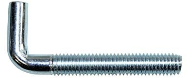 SN-TEC Schraubhaken/Wandhaken/Gewindehaken gerade M6x60mm verzinkt (10 Stück)