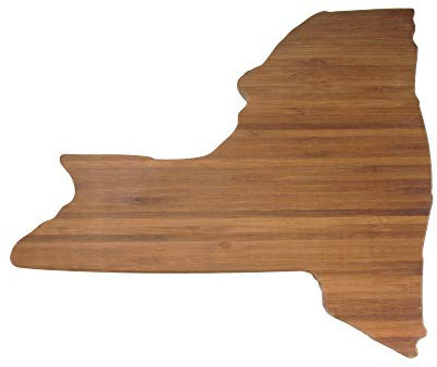 BambooMN New York Silhouette Bamboo Serving and Cutting Board - 1 Unit - 11.25 x 9.25 x 0.6