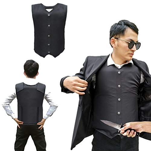 Armor QTrees Gilet de protection invisible en polyéthylène 40 couches pour homme Noir, Noir , taille unique