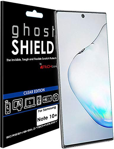 TECHGEAR Protection Écran Compatible avec Samsung Galaxy Note 10 Plus/Note 10+ 5G [ghostSHIELD] Film Protecteur Écran en TPU avec Protection Totale de l’Écran y Compris les Bords Incurvés