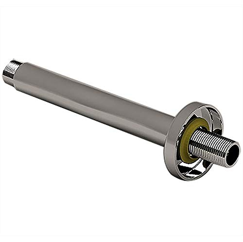 Alpenberger Robuste & Eckige Brausehalterung zur Befestigung von Regenduschkopf & Dusch-Brause | Chrom Brausearm für Deckenmontage | Standard-Anschluss 1/2 Zoll inkl. eckiger Wandschlussrosette