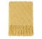 BOURINA Textured Solid Soft Sofa Throw Couch Cover Knitted Decorative Blanket, Mustard, 152x203cm