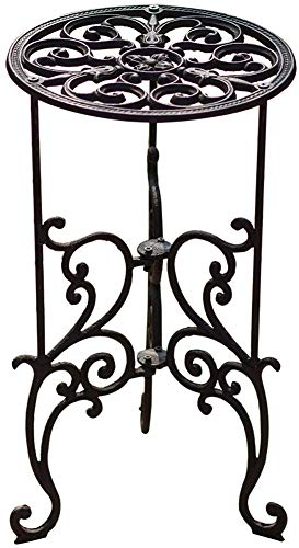 Sungmor durevole in ghisa piante in vaso ,49cm fioriera in metallo rack, vaso decorativo, stile rustico e vintage indoor outdoor vasi da giardino contenitore supporti, 1-Tier(28cmD*49cmH)