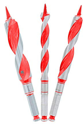 Diablo Auger Bit 3-Piece Set with Dura-Tip for Maximum Performance in Drilling Wood Applications - 7/16 Hex, 3 Pieces - DAG1900-S3