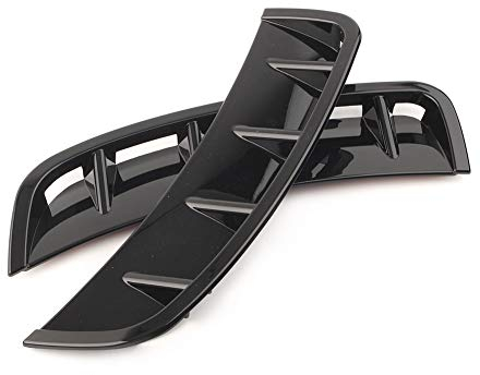 iSpchen Auto Außen Lufteinlässe Aufkleber frontstoßstange Spoiler Seite Lufteinlass Deko aufkleber Verkleidung Abdeckung für A-Klasse A180L A200L Kohlefaser Schwarz 2019+