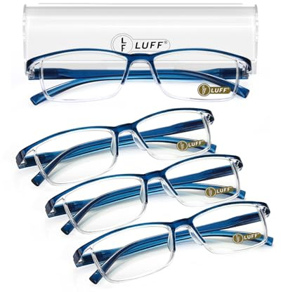 LUFF 4Pcs Anti-Blue-Ray-Lesebrille Tragbare Ultraleichtleser