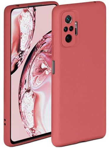 ONEFLOW Soft Case für Redmi Note 10 Pro Hülle aus Silikon mit Kameraschutz, Silikonhülle mit erhöhtem Schutz fürs Display, Backcover Schutzhülle, weiche Handyhülle, Rot