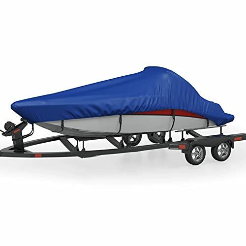 Festnight Lona para Barco, Equipada con una Correa de liberación rápida y una Bolsa de Almacenamiento, Funda para Barco Funda para Barco Azul 440 x 260 cm Tela Oxford, Revestimiento PA