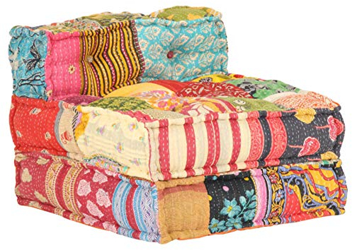 Mogou Modular Pouffe, Bodensofa, Design Patchwork Sessel, Mini Sofa, Couch, Schlafsessel, Patchwork Fabric