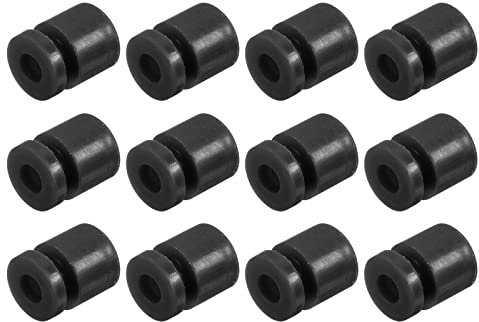 sourcing map RC Anti-Vibrations-Gummibälle für RC F4 F7 Flight Controller M2 x 6 mm Stoßdämpfungsbälle (schwarz), 12 Stück