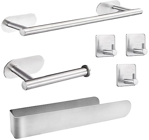 HASA zone Porta Asciugamani Bagno Adesivo Senza Forare (6 Pezzi)