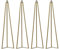 OLDRAINBOW 61 cm Haarnadelbeine, Set mit 4 Stück, industrielle Metall-Couchtischbeine, moderne Möbelbeine, hohe Tischbeine aus Eisen, robustes Couchtisch-Set (Gold)