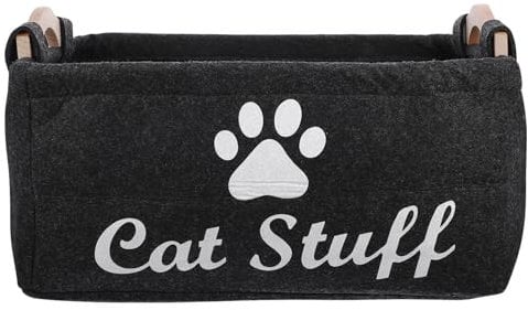 MAGICLULU Sundries Storage Case with Handles Multi-purpose Pet Toy Organizer Basket Stylish Storage Bin for Clothes Toys and Desktop Sundries Home Decor and Present Giving