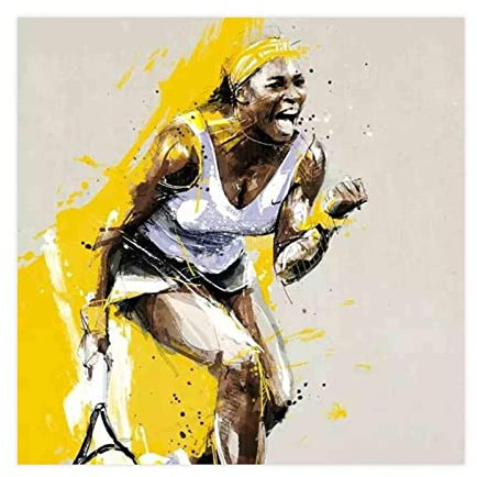 MURABE Serena Williams 2 Leinwand-Poster, Schlafzimmer, Dekoration, Sport, Landschaft, Büro, Raumdekoration, Geschenk, ungerahmt, 70 x 70 cm
