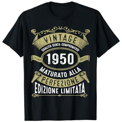 Annata 1950 Edizione Limitata 75 Anni Compleanno Maglietta
