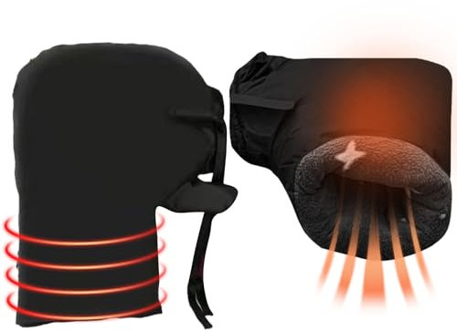 Gants de guidon, mitaines de barre de scooter d'hiver, manchons de guidon de cyclisme, gants chauffants pour les mains d'extérieur, mitaines de guidon anti-éclaboussures pour batterie moto vélo