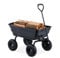 Relaxdays Carrello da Giardino con Vasca Ribaltabile, 4 Ruote 3.50-4, Carretto a Mano per Trasporto Carichi 250 kg, Nero, Acciaio, 55 x 105 x 50 cm